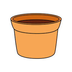 flower pot ceramic isolated icon