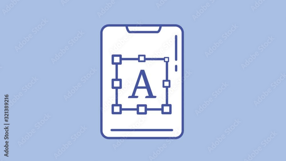 Poster tablet with text line icon on the alpha channel