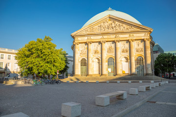Fototapeta na wymiar St. Hedwig's Cathedral on the Bebelplatz in Berlin, Germany