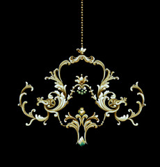 Decorative abstract composition in Baroque style