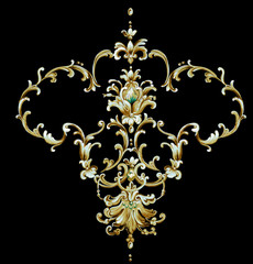 Decorative abstract composition in Baroque style