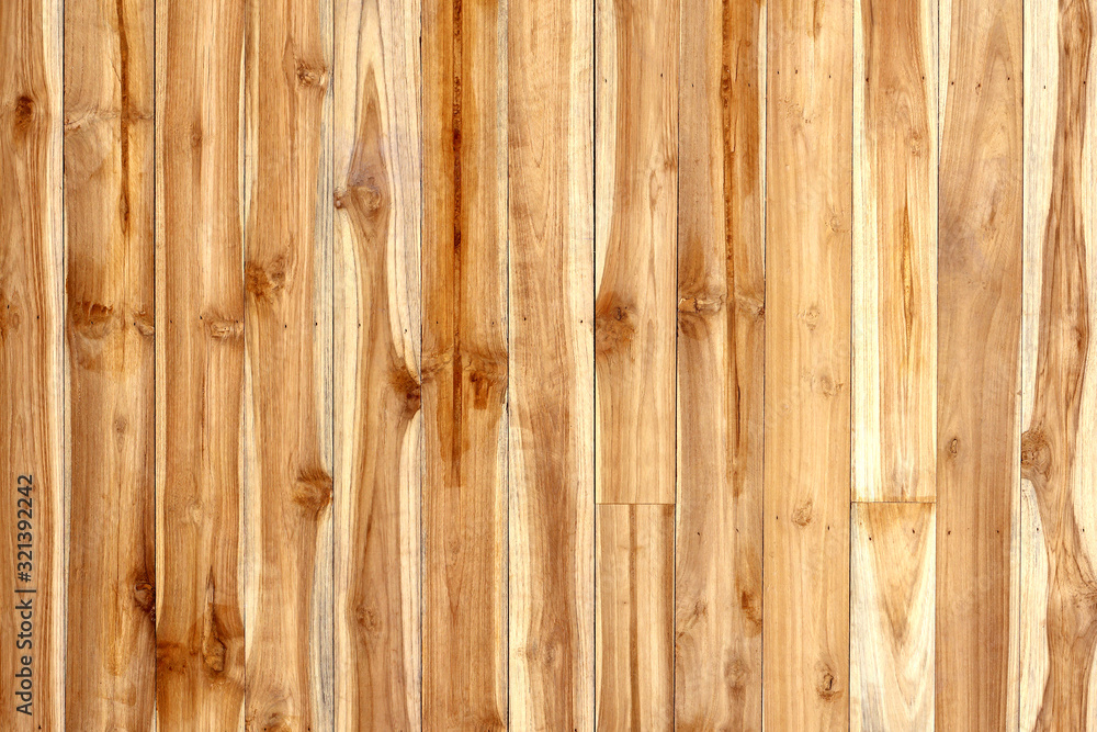 Wall mural old brown wood plank wall texture background