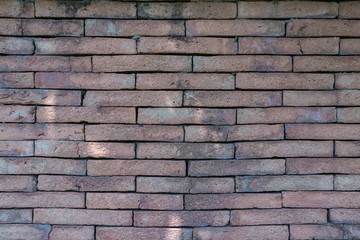 Brown bricks and concrete texture for pattern abstract background.