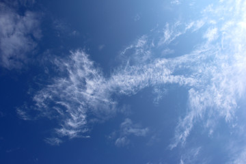  blue sky with white cloud nature background