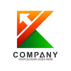 letter k logo with arrow shape,business logo templates,tech industry,delivery and logistics icon