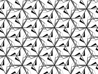 4k Seamless illustrations pattern in geometric ornamental style.