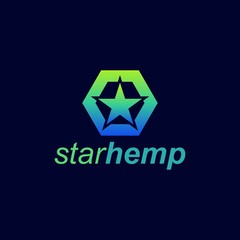 Abstract Logo Design. Star Hemp Logo