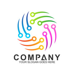 technology and science vector logo