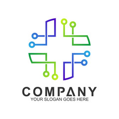 Obraz premium technology and science vector logo