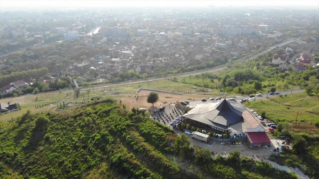 Drone Aerial Above Oradea Romania City Road