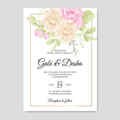 watercolor wedding invitation template