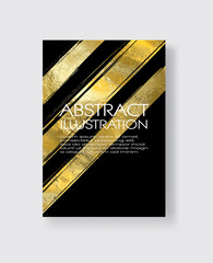 Vector Black and Gold Design Templates. Abstract illustration eps10