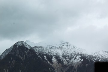 mountains in winter