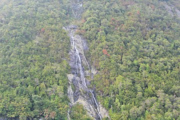waterfall in the mountains
