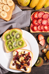 breakfast bread toast with fruit- fruity toast