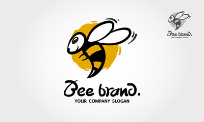 Bee Brand Vector Logo Template. Elegant and modern Logo Template. This logo template can be used for business, websites, stationery, clothes, etc.