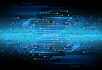 Blue cyber circuit future technology concept background