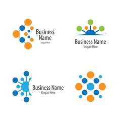 Molecule logo vector icon