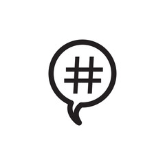 Fototapeta premium hashtag icon vector design logo template EPS 10