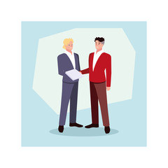 businessmen standing in the office, business professional men