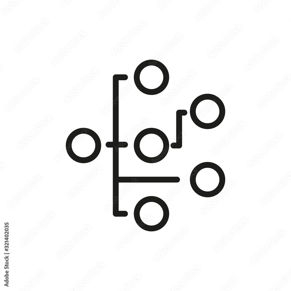 Poster simple hierarchy line icon.
