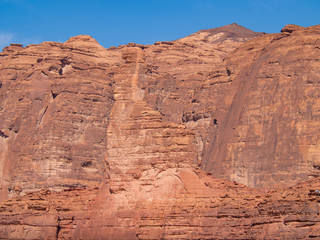 Finger rock geological strata outcrop at Winter Park Tantora Festival in Al Ula, Saudi Arabia