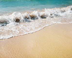 sand and water on the seashore as a background