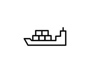 Ship line icon