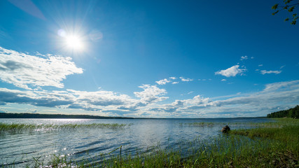 Beautiful lake in Karelia