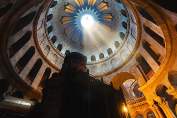 Foto op Plexiglas Church of the Holy Sepulcher in Jerusalem, Interior, Israel © LALSSTOCK
