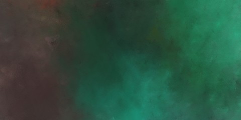 abstract painted artistic decorative horizontal texture with dark slate gray, sea green and medium sea green color