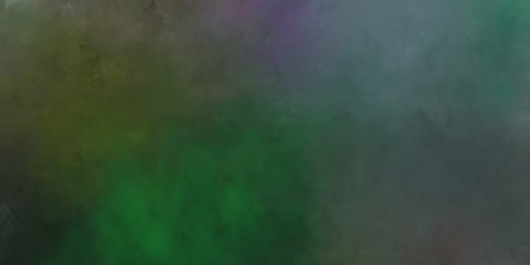 abstract painted artistic vintage horizontal header with dark slate gray, dim gray and very dark green color