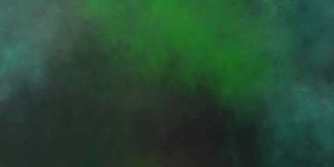 abstract painted artistic retro horizontal design background  with dark slate gray, very dark blue and forest green color