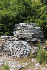 Stone forest natural rock formation Monodendri Zagori Greece