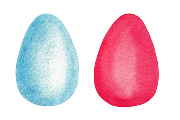 Easter eggs, watercolor illustration