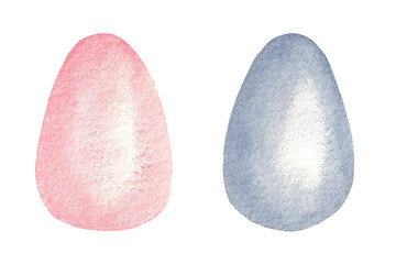 Naklejka premium Easter eggs, watercolor illustration