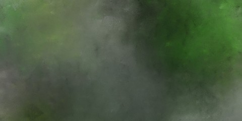 abstract painted artistic grunge horizontal background texture with dark olive green, gray gray and very dark green color