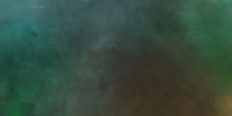 abstract painted artistic antique horizontal header background  with dark slate gray, teal blue and dark olive green color
