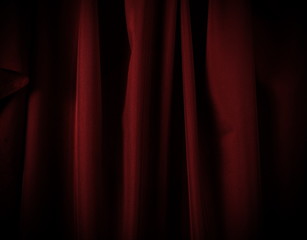 Red wavy curtain background and texture