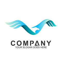 simple eagle logo design template