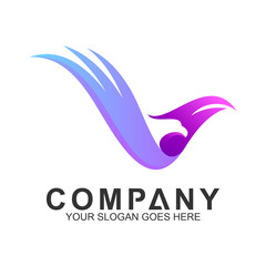 eagle logo design in simple style