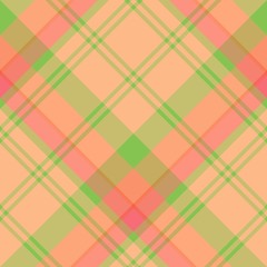 Seamless pattern in fantasy orange, pink and green colors for plaid, fabric, textile, clothes, tablecloth and other things. Vector image. 2