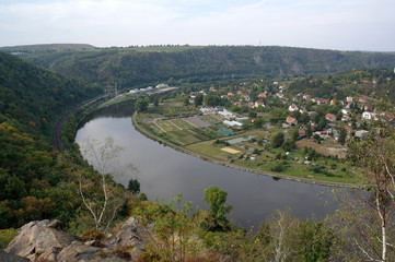 Fototapeta na wymiar View of the Vltava River