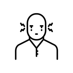 Black line icon for desperate