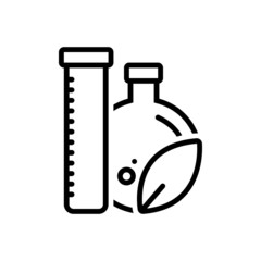 Black line icon for biological 