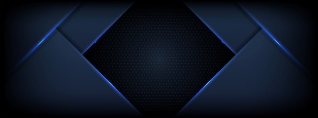 dark abstract background with dark blue overlap layers