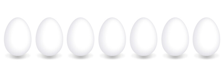 Weiße Eier - Set, isoliert, Vorlage
