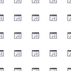 Banner Ads icon pattern seamless isolated on white background