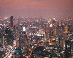 Fototapeta premium hong kong skyline at night