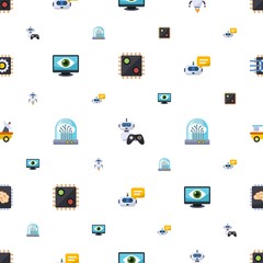 robot icons pattern seamless